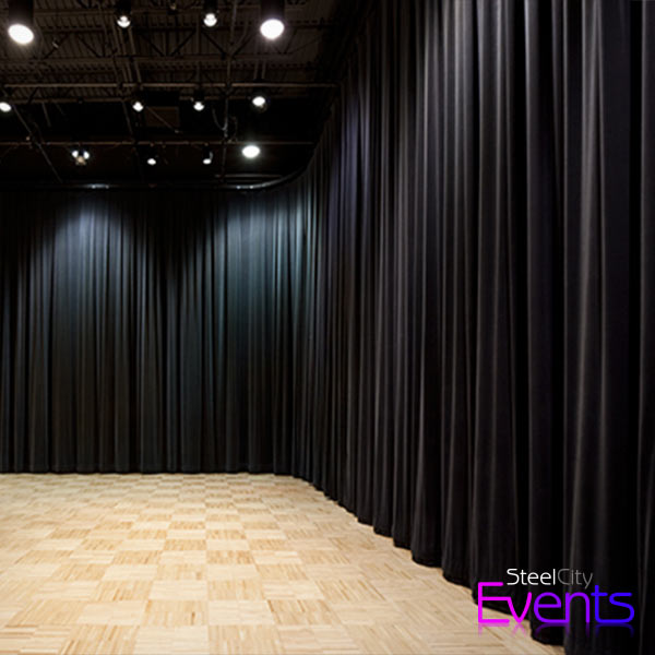 Black Cloth Wall Draping