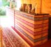 Fabric Covered Wooden Bar Unit