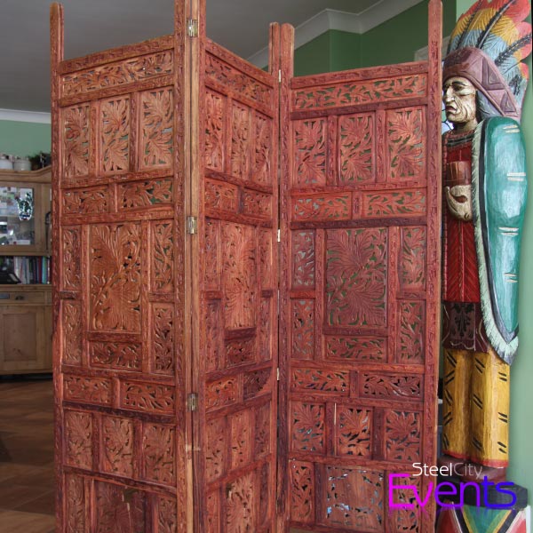 Hardwood Hand Carved Wooden Screen