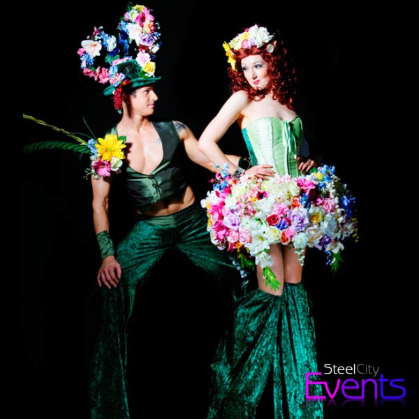 Spring Bouquet Stilt Walkers