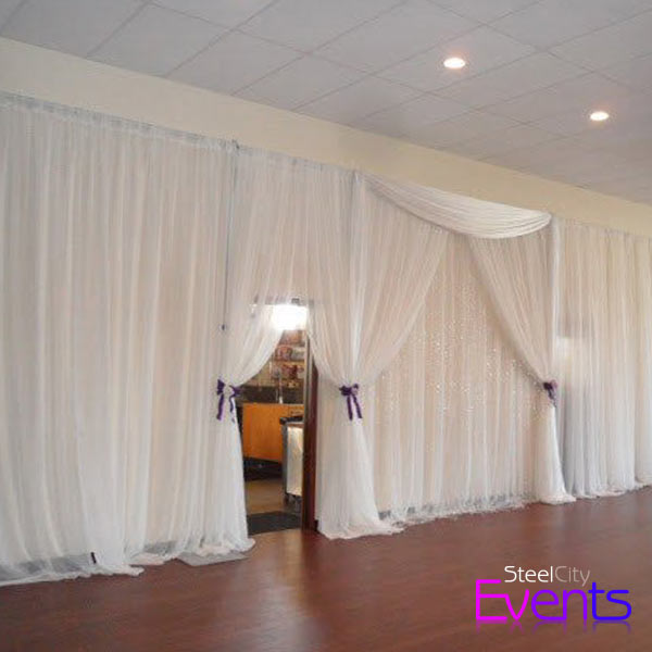 White Cloth Wall Draping